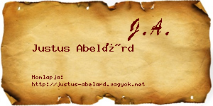 Justus Abelárd névjegykártya